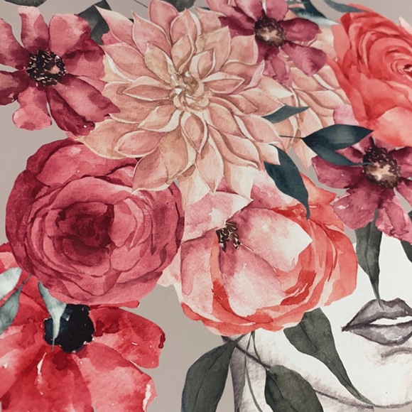 Abstract Floral Woman Wall Art Print Unframed - Picture 15 of 16